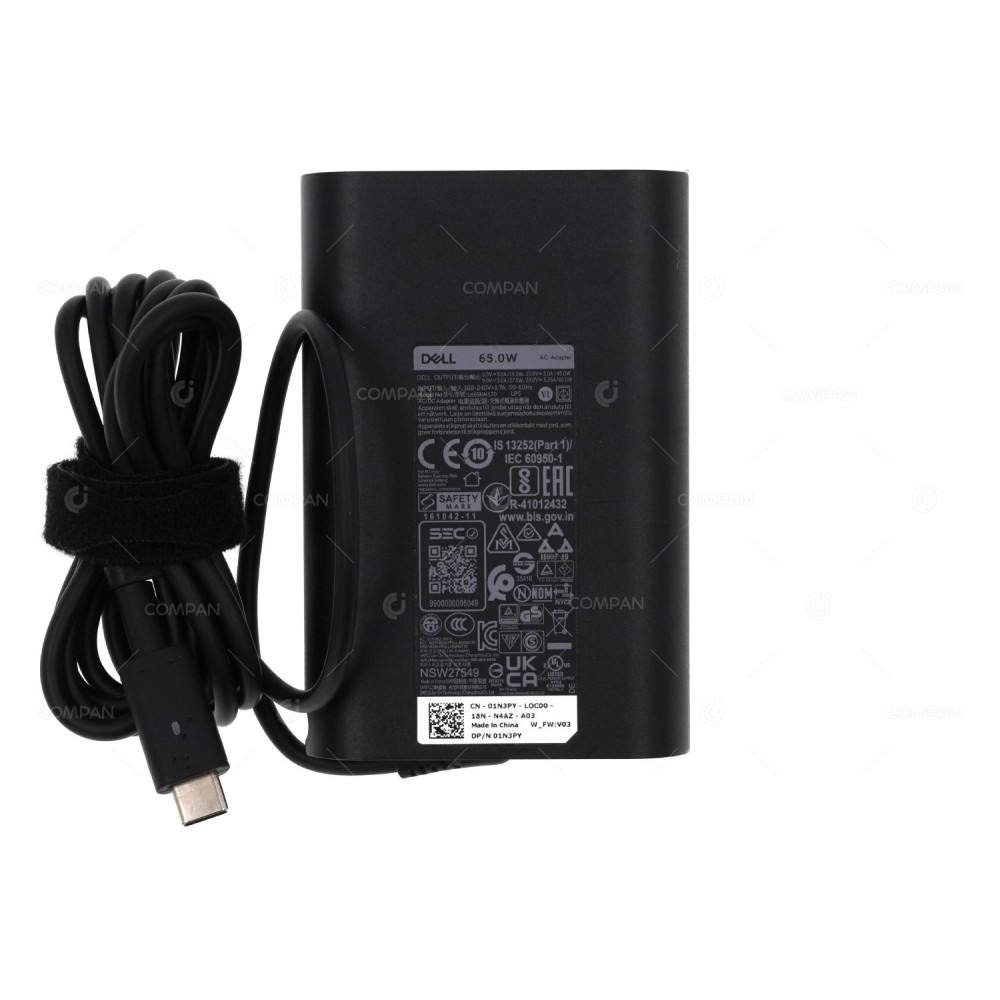 1N3PY DELL 65W 20V 3.25A USB-C SLIM DESIGN AC/DC ADAPTER FOR LAPTOPS 01N3PY,  LA65NM170